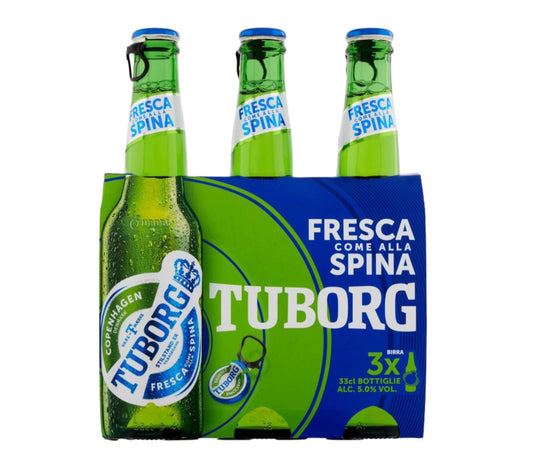 Birra Tuborg green blister 3 bottiglie in vetro da 33cl