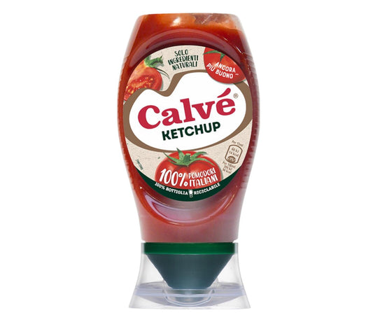 Calvè ketchup classico 100% pomodori italiani bottiglia pet da 250ml