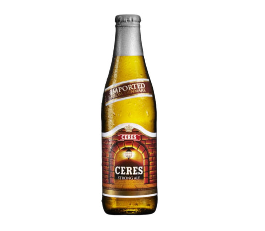 Birra Ceres strong ale imported from denmark bottiglia in vetro da 33cl