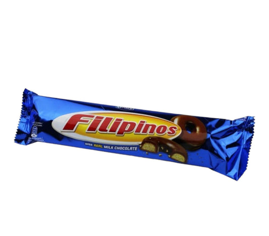 Artiach Filipinos biscotto ricoperto con cioccolato al latte tubo da 128g