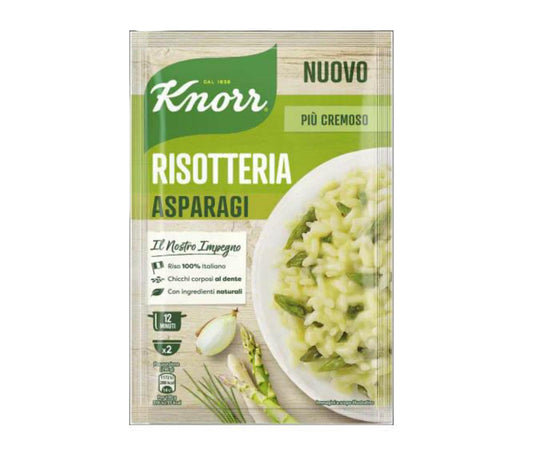 Knorr risotteria asparagi 100% riso italiano confezione da 175gr