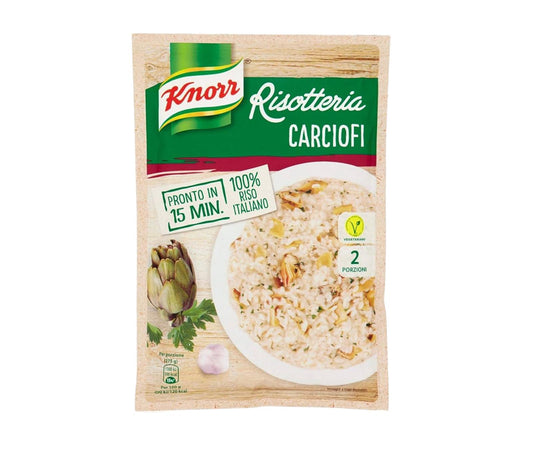 Knorr risotteria carciofi 100% riso italiano confezione da 175gr