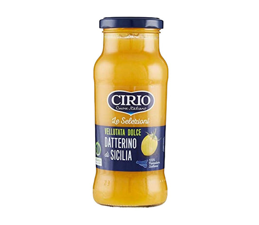 Cirio passata di datterini di Sicilia vellutata dolce datterino giallo bottiglia in vetro da 350gr