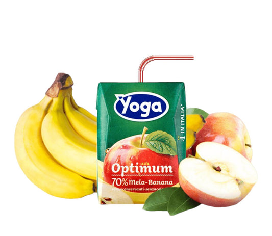 Yoga succo optimum mela e banana confezione da 3 brick da 200ml