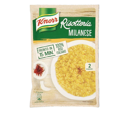 Knorr risotteria milanese 100% riso italiano confezione da 175gr