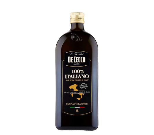 De Cecco olio extra vergine di oliva 100% italiano bottiglia in vetro da 1 L