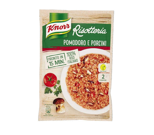Knorr risotteria pomodoro e porcini 100% riso italiano confezione da 175gr