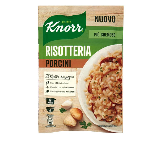 Knorr risotteria porcini 100% riso italiano confezione da 175gr